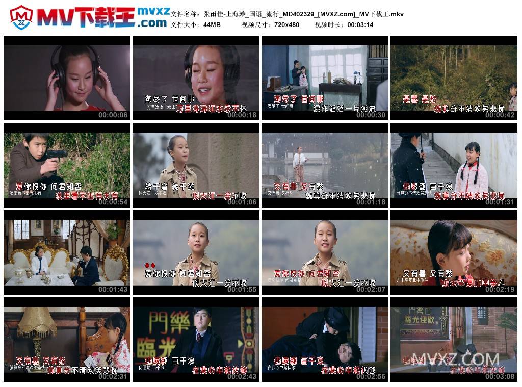 张雨佳-上海滩_国语_流行_MD402329